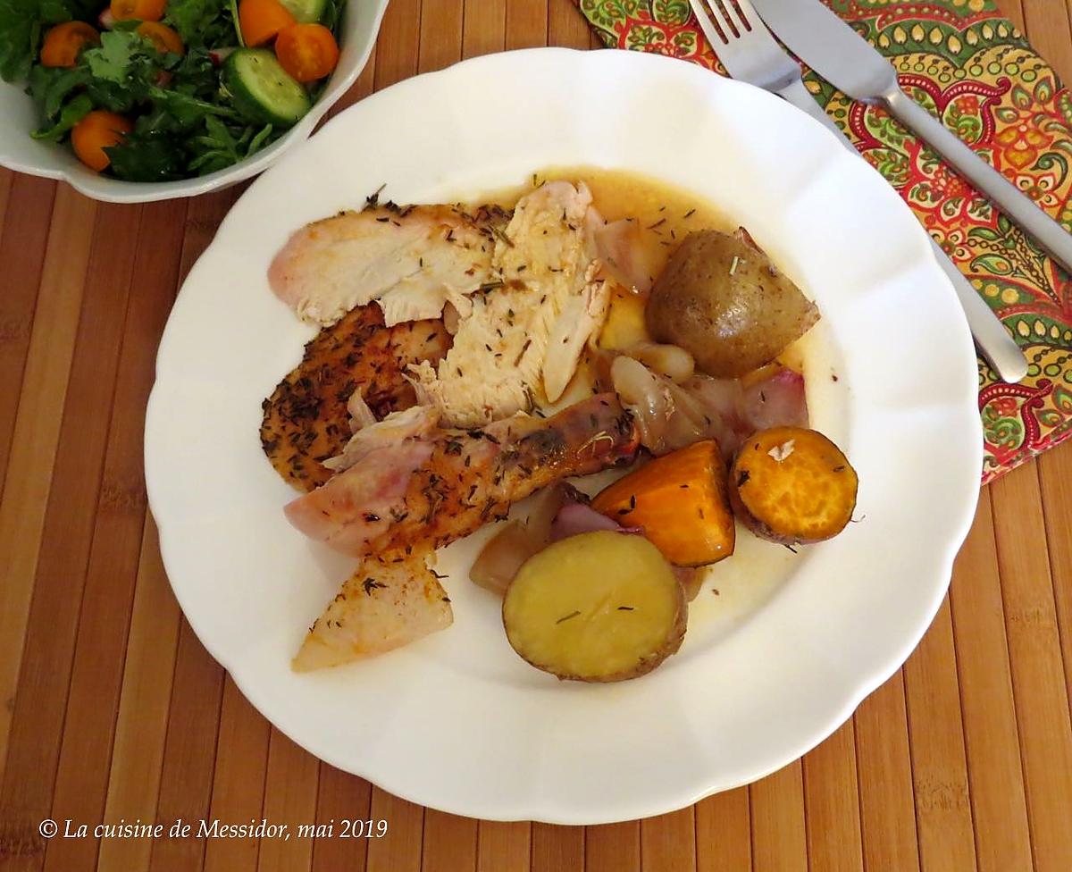 recette Poulet parfumé aux herbes +