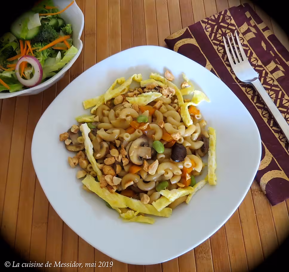 recette Macaroni aux champignons à la chinoise