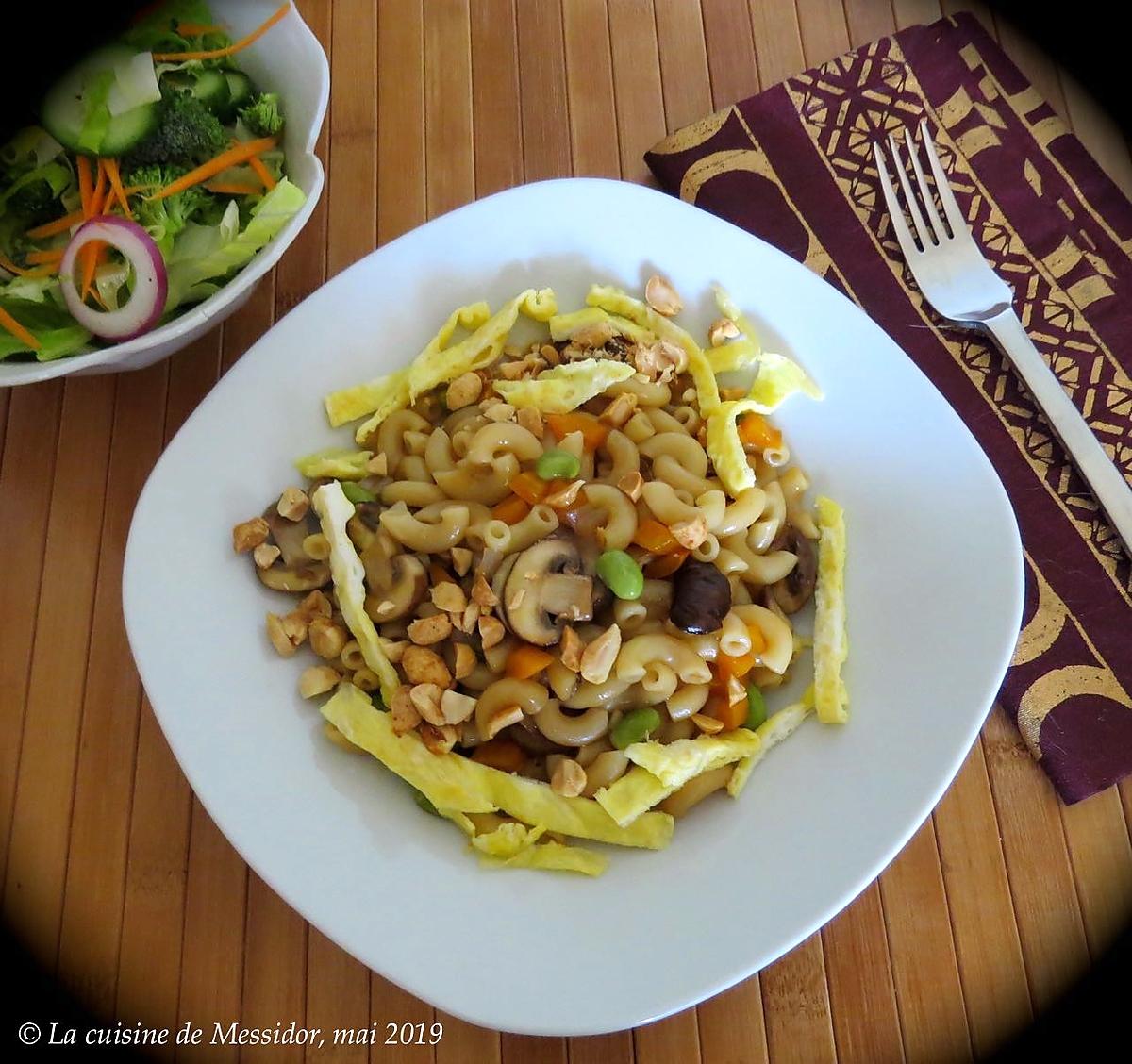 recette Macaroni aux champignons à la chinoise