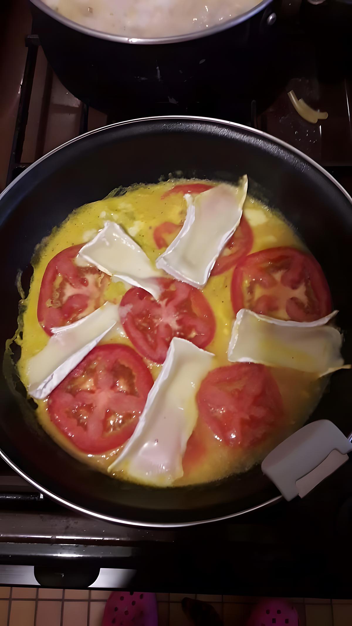 recette Omelette tomate brie