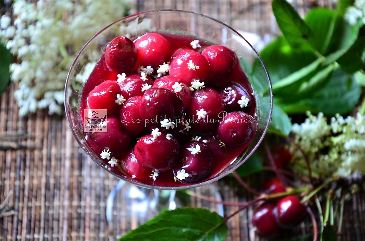 recette Soupe de cerises noires au sirop de fleurs de sureau