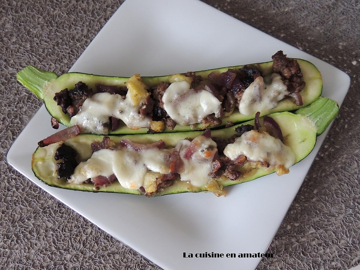 recette Courgettes farcies à la viande hachée