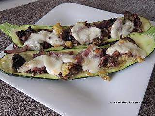 recette Courgettes farcies à la viande hachée