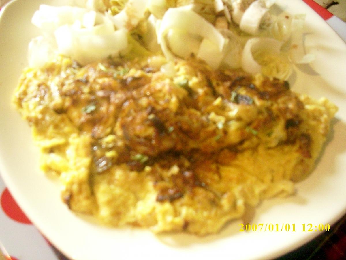 recette omelette aux oignons