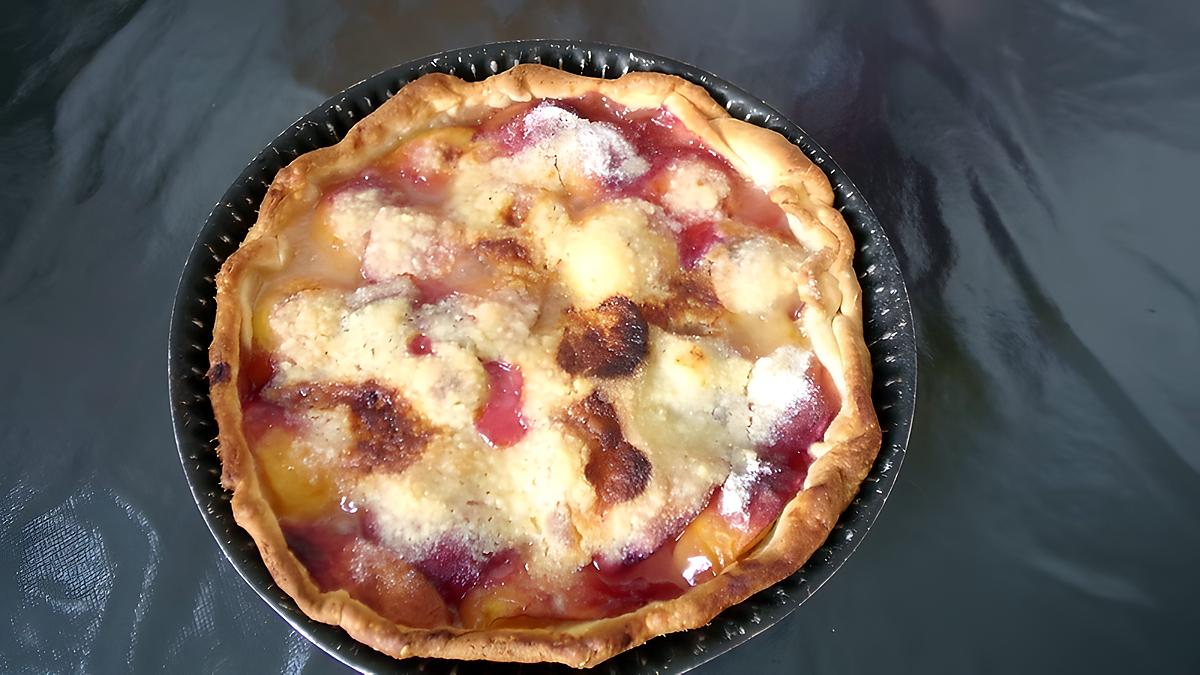 recette TARTE AUX PECHES