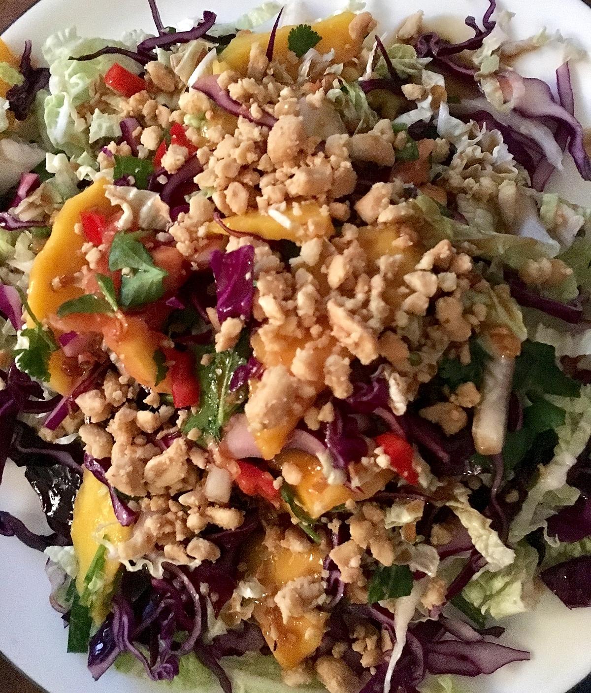 recette Salade thaï de poulet et mangue