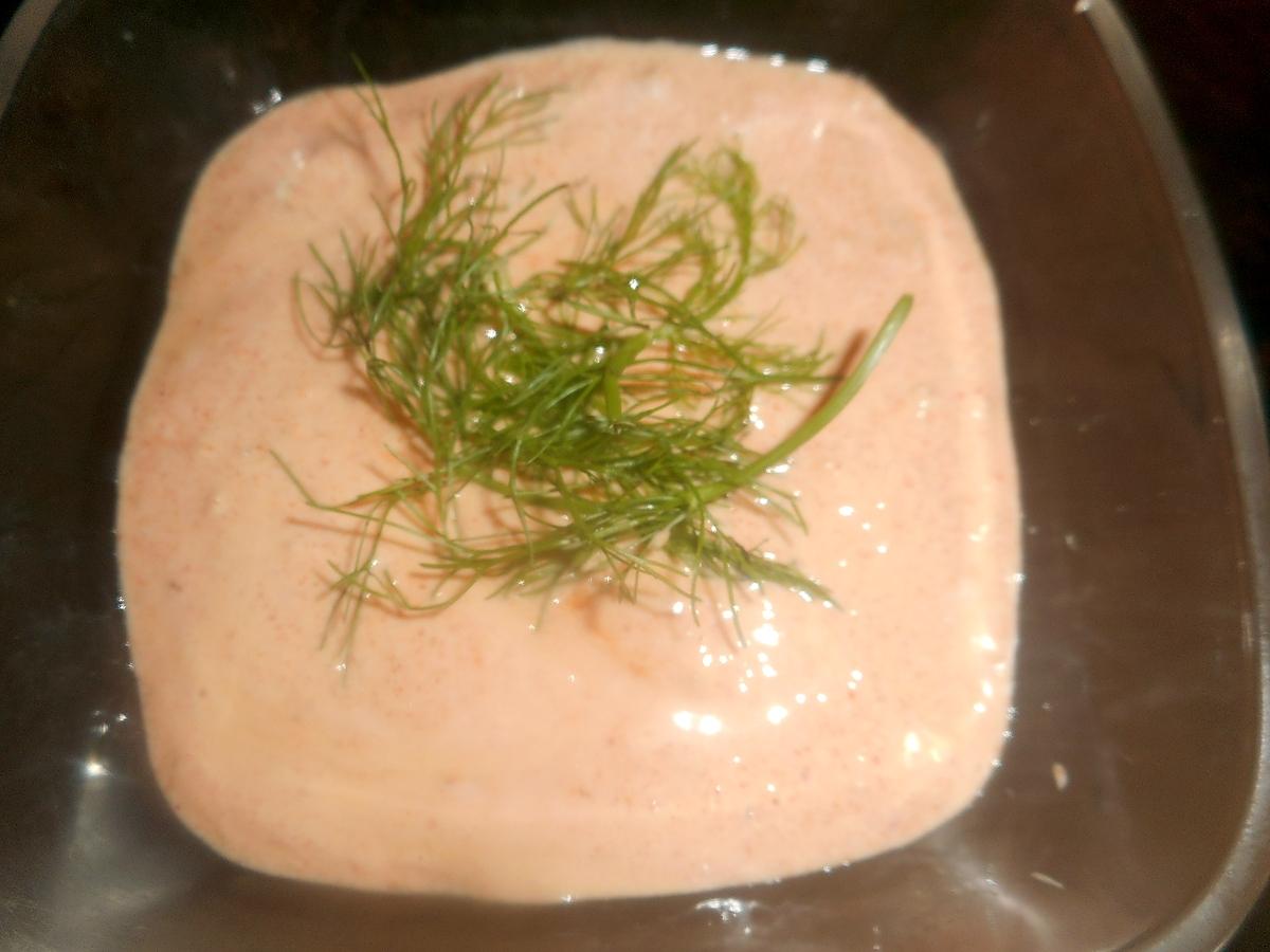 recette Bar frit sauce au yaourt et fenouil