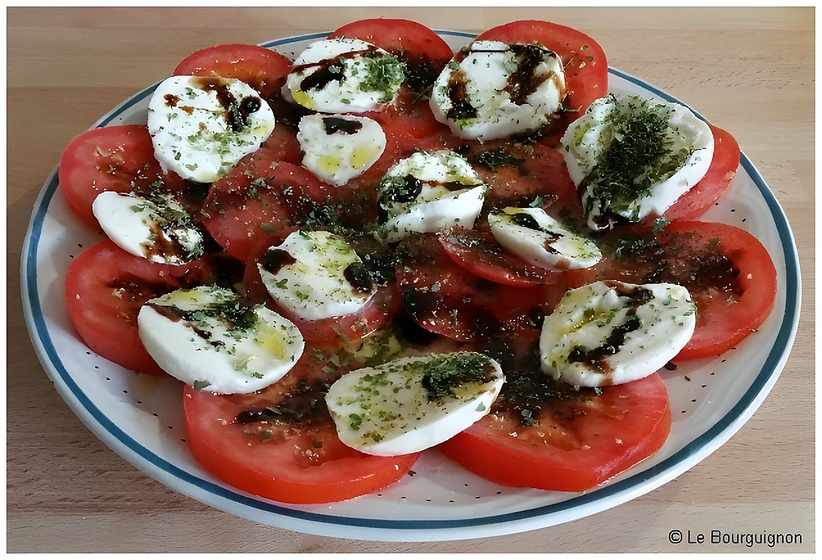 recette Tomates mozzarella « Ma chérie »