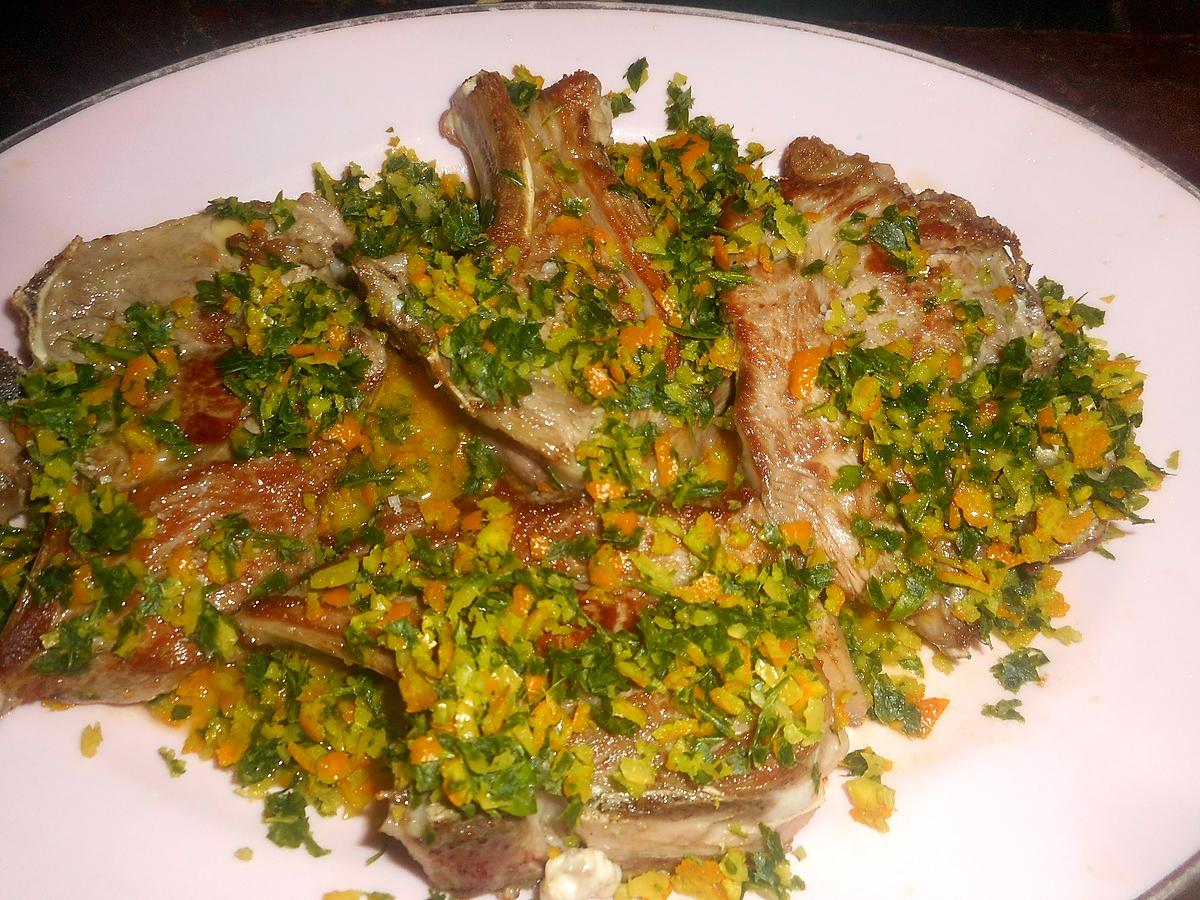 recette Cotes d agneau à la gremolata