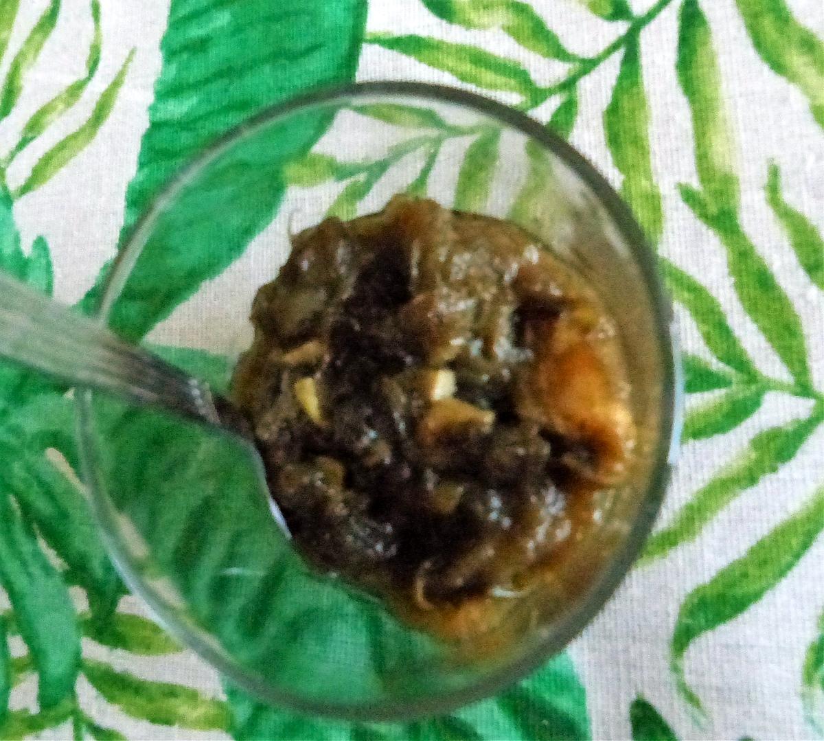 recette Verrine d'aubergine sauce huitre