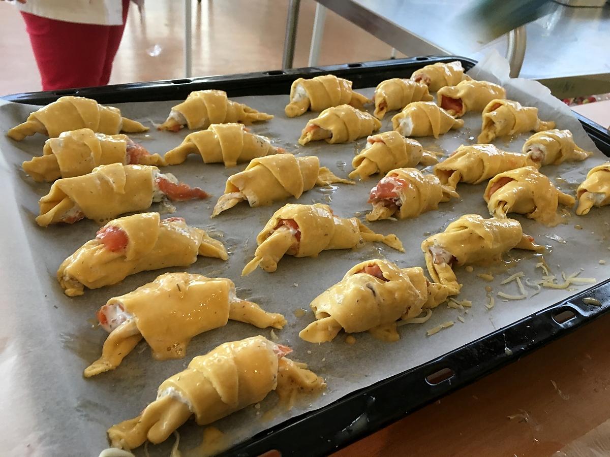 recette Croissants feuilletés au saumon