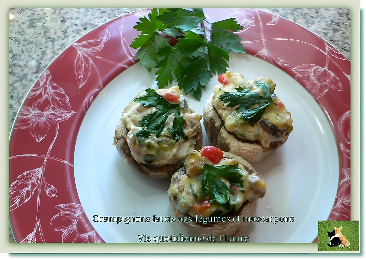 recette Champignons farcis aux légumes et mascarpone