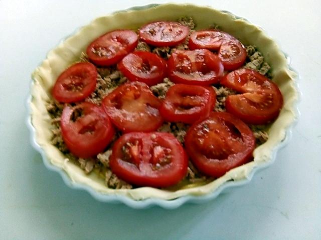 recette Tarte au thon et tomates