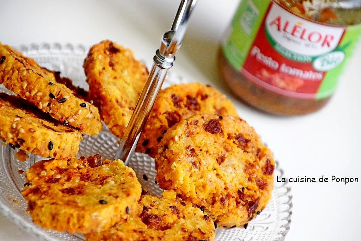 recette Sablés au pesto de tomates et chorizo