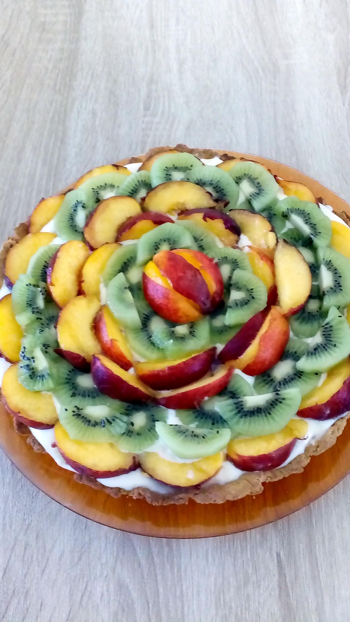 recette tarte mascarpone peche kiwi