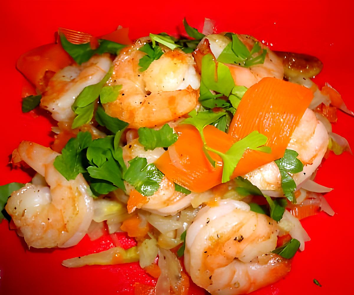 recette CREVETTES AU FENOUIL