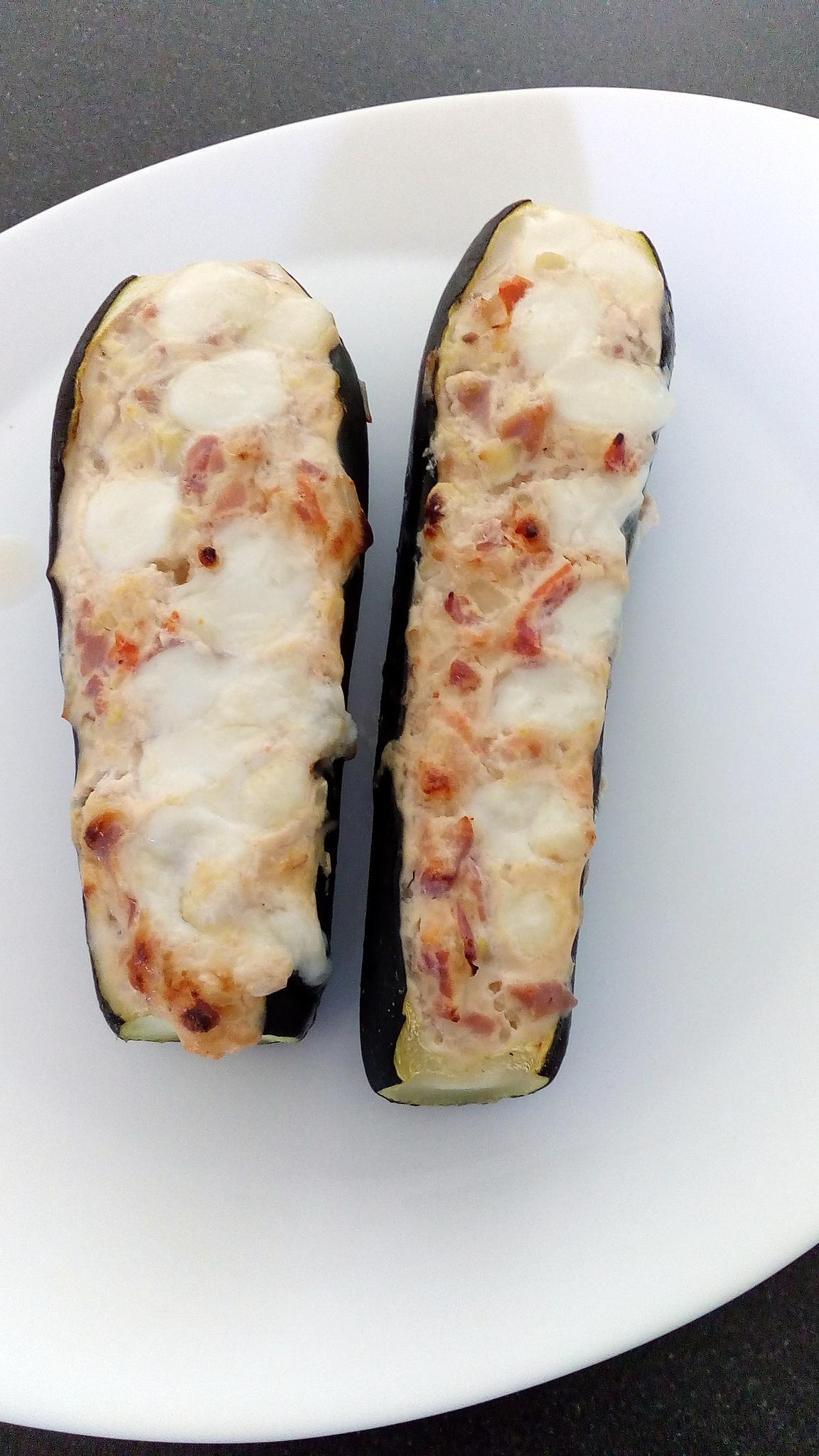 recette courgettes farcie au jambon de bayonne