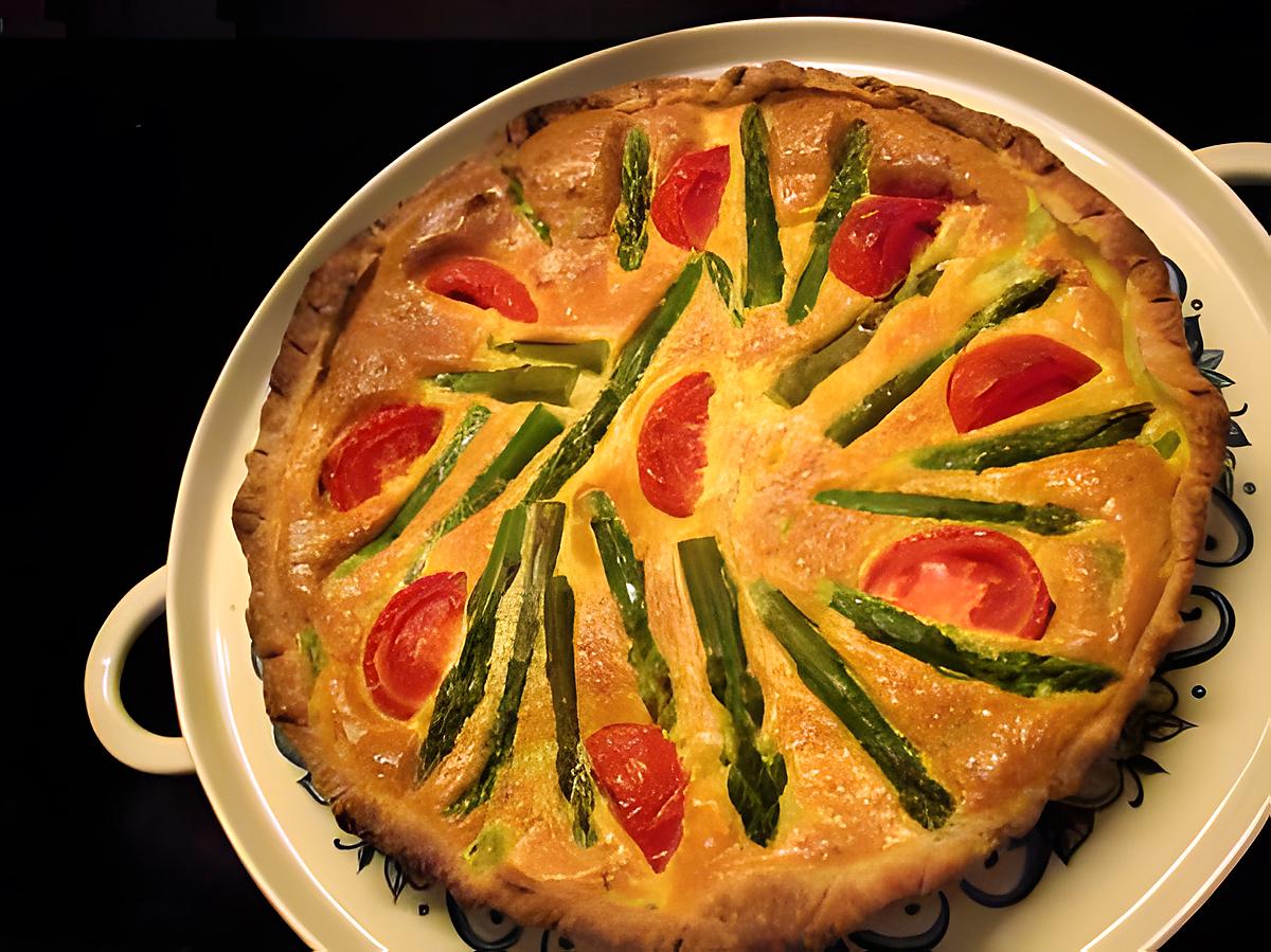 recette Quiche feuilletée aux asperges vertes