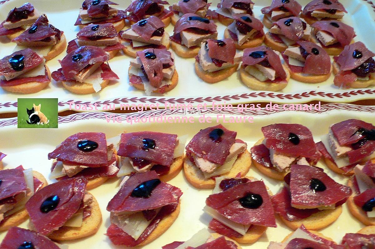 recette Toast au magret fumé et foie gras de canard