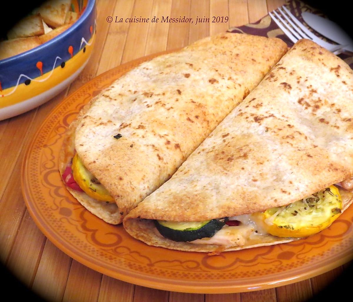 recette Quesadillas aux légumes grillés