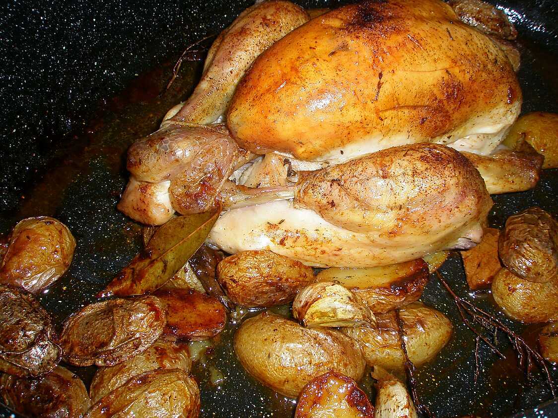Pouler Roti Recette de Pouler rôti avec ses rattes