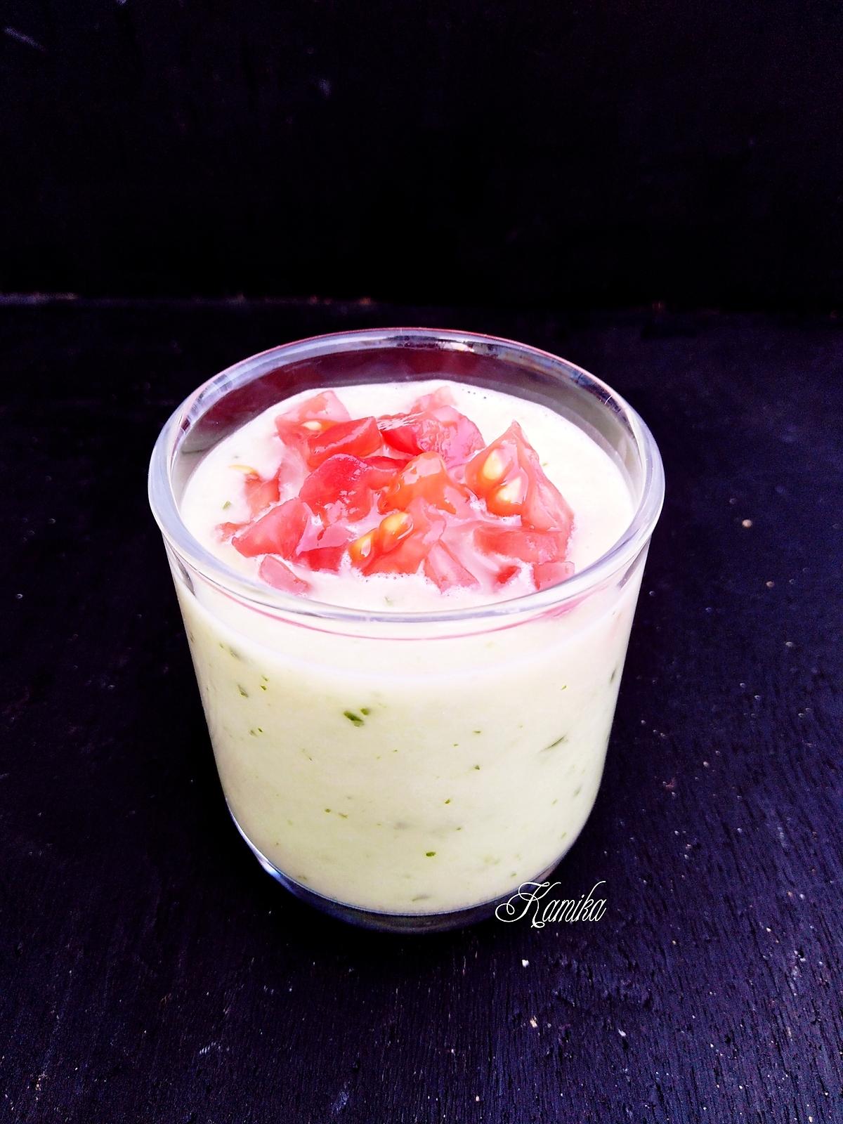 recette GASPACHO AU CONCOMBRE