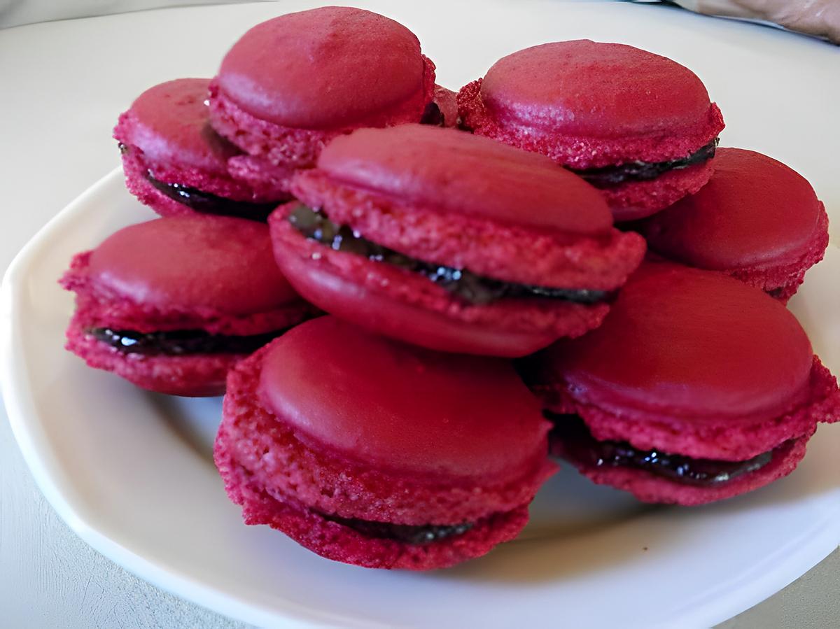 recette Les macarons à la framboise