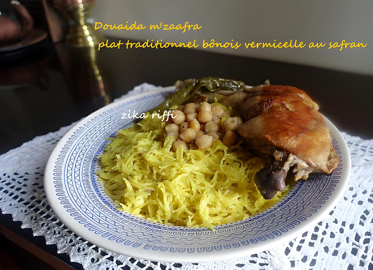 recette DOUAIDA M'ZAAFRA-PLAT DE VERMICELLES AU SAFRAN