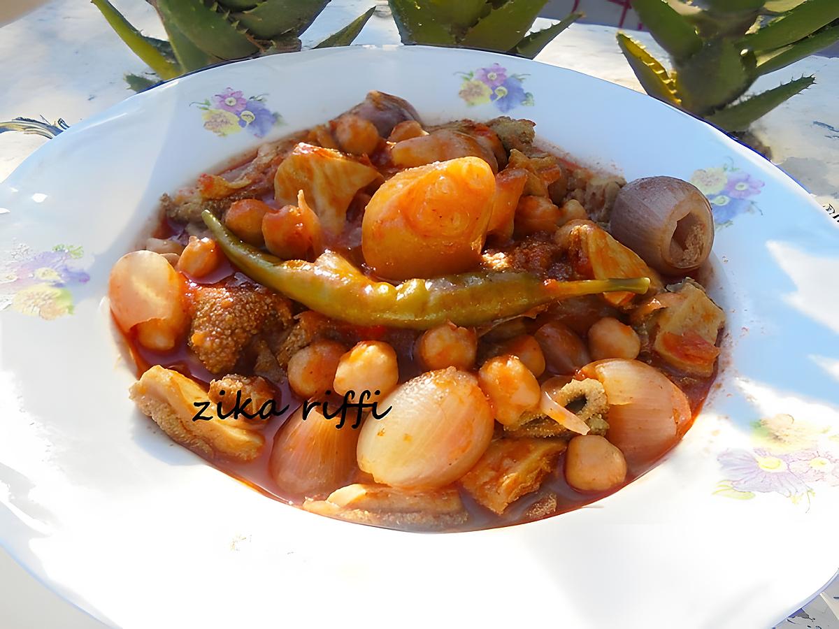 recette KHAMMOURYA- KHAMOURIA- PLAT DE TRIPES AUX OIGNONS ET VINAIGRE