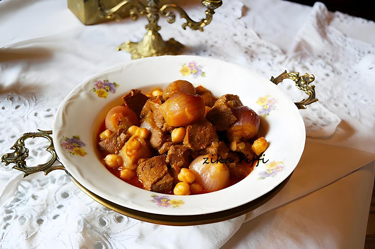 recette KHAMMOURYA-KHAMOURIA-PLAT DE VIANDE AUX OIGNONS ET VINAIGRE