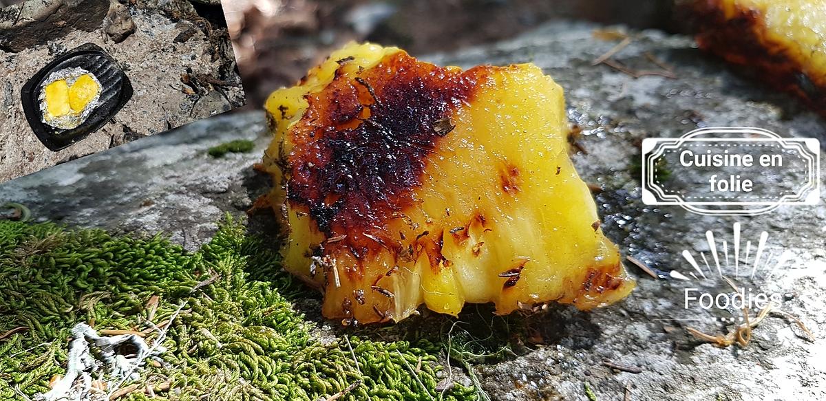 recette Ananas à la braise, marinade au rhum ambré