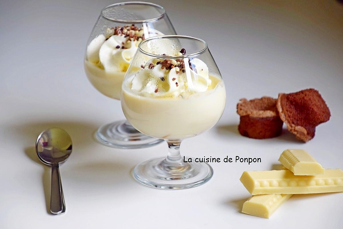 recette Crème au chocolat blanc, sans oeuf et sans farine