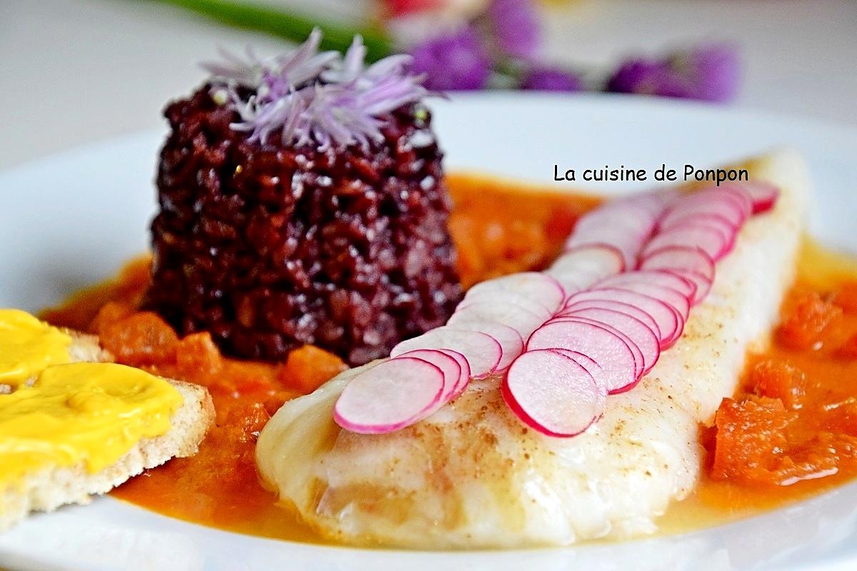 recette Filet de cabillaud cuit à basse température à la sauce américaine