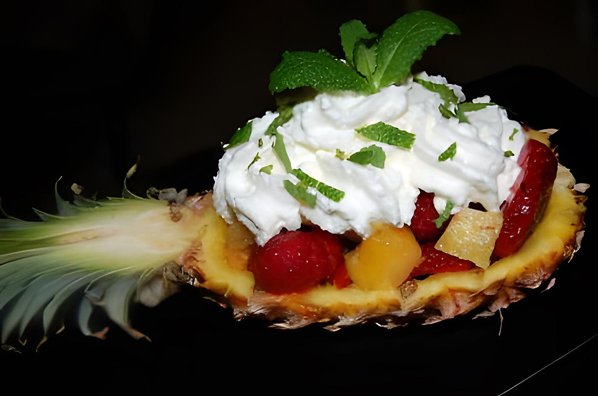 recette Salade de fruits chantilly menthe