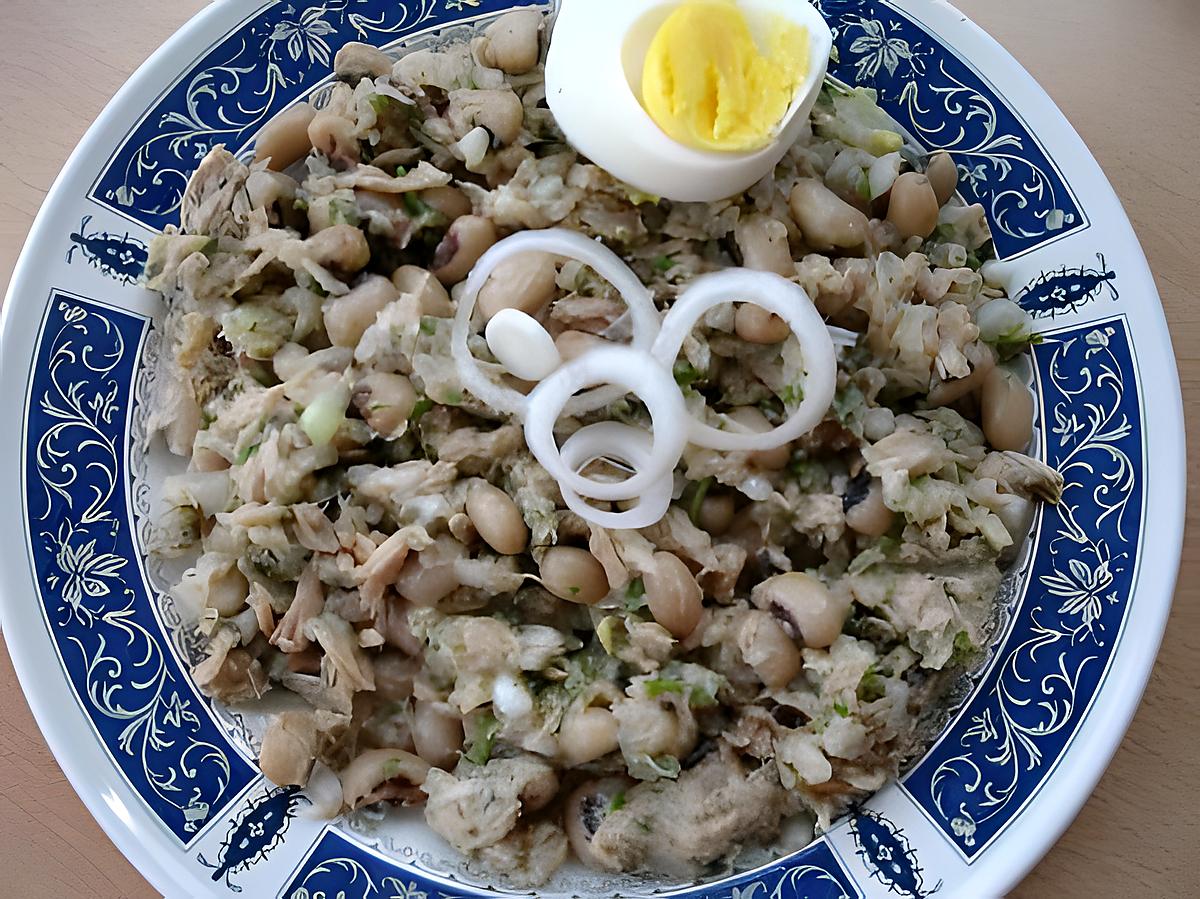 recette Salada de Feijao frade com Atum (Salade d'haricots au yeux avec thon)