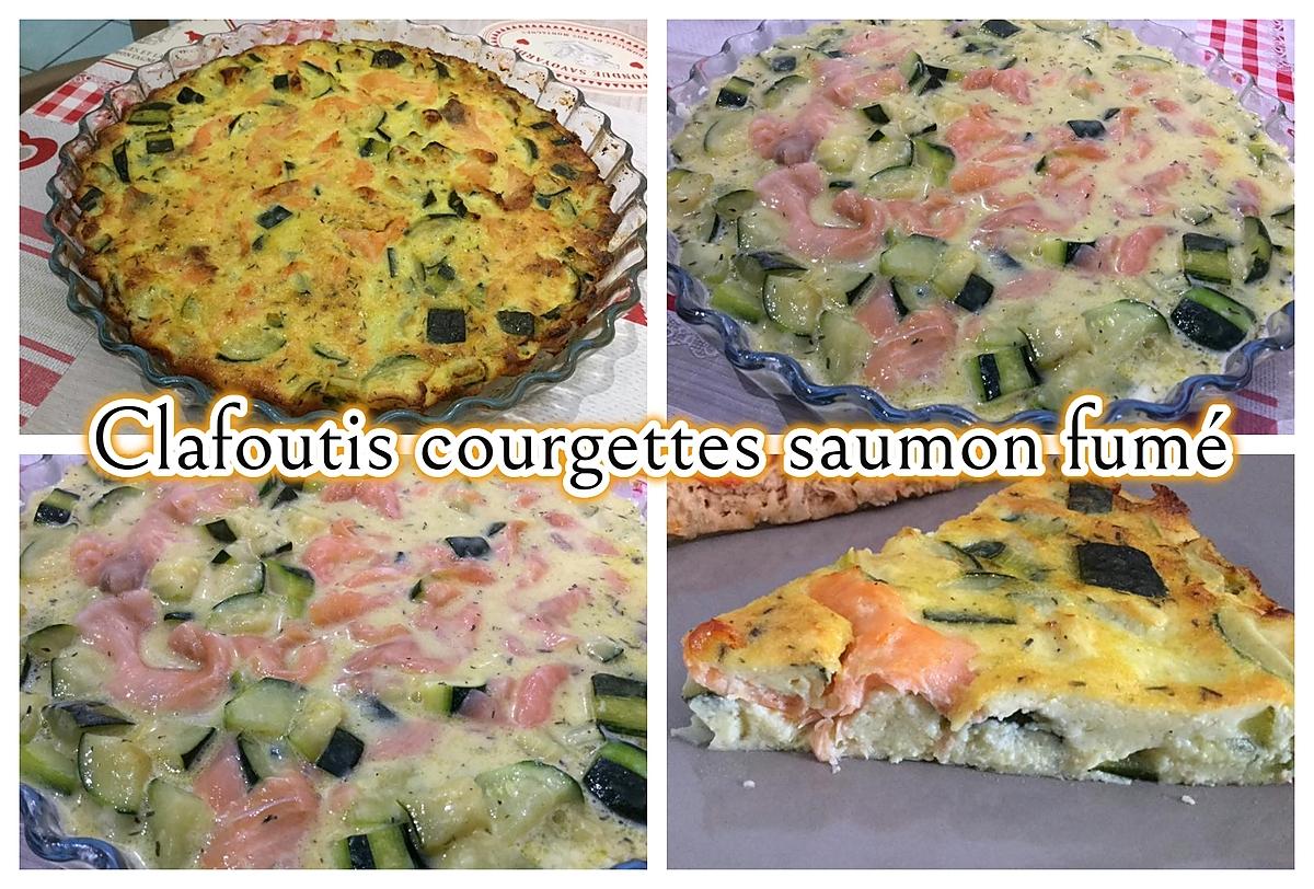 recette CLAFOUTIS COURGETTES ET SAUMON FUME