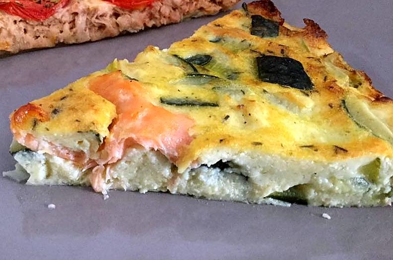 recette CLAFOUTIS COURGETTES ET SAUMON FUME