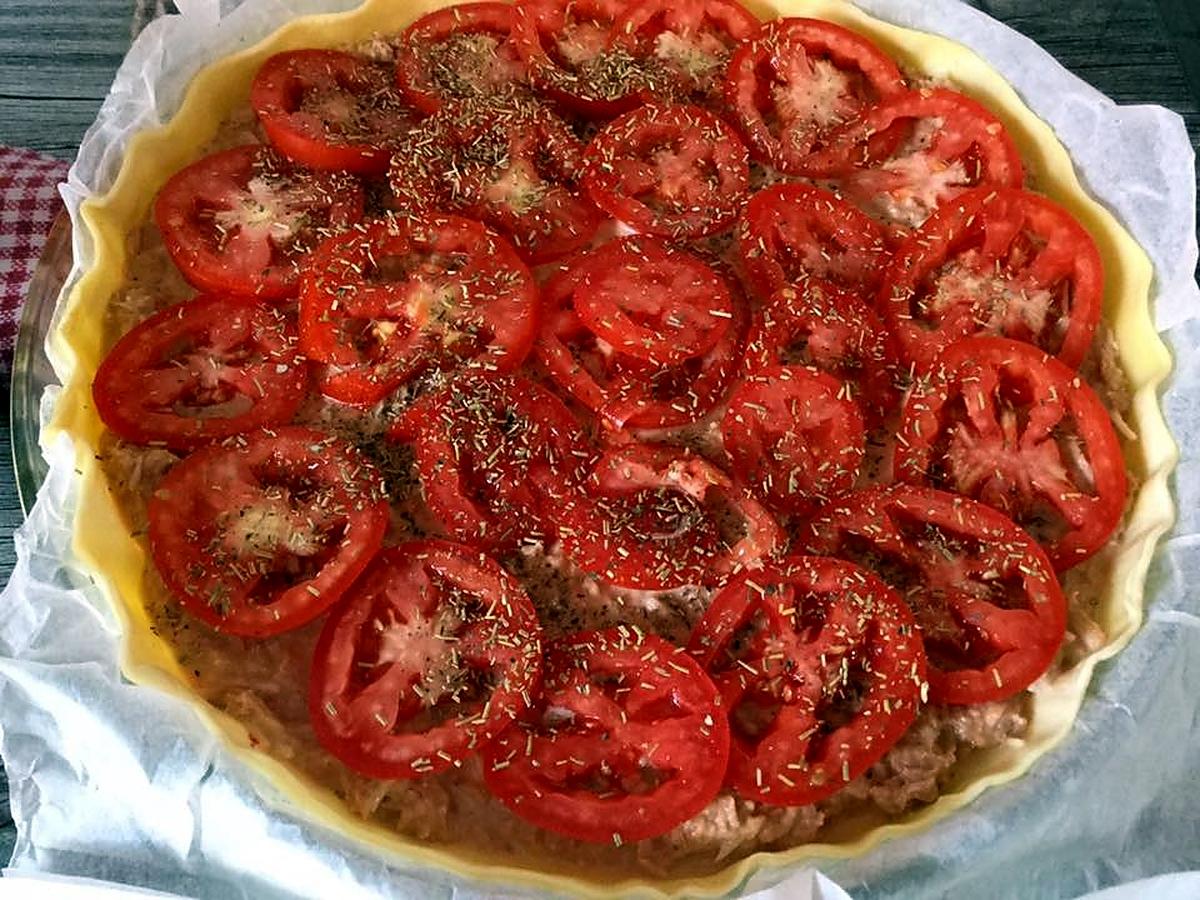 recette TARTE A LA TOMATE ET AU THON