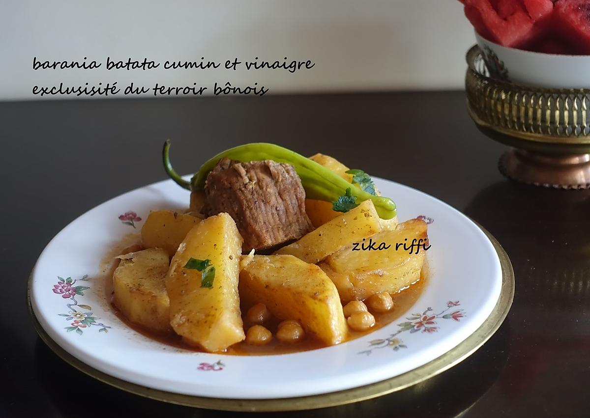 recette BARANIA BATATA-BATATA BARANIA CUMIN ET VINAIGRE