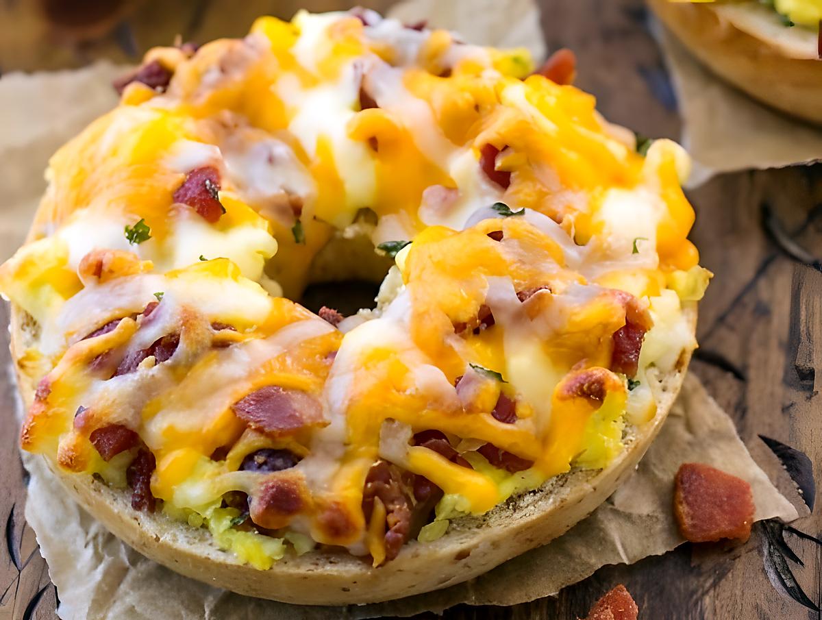 recette bagel œufs et bacon