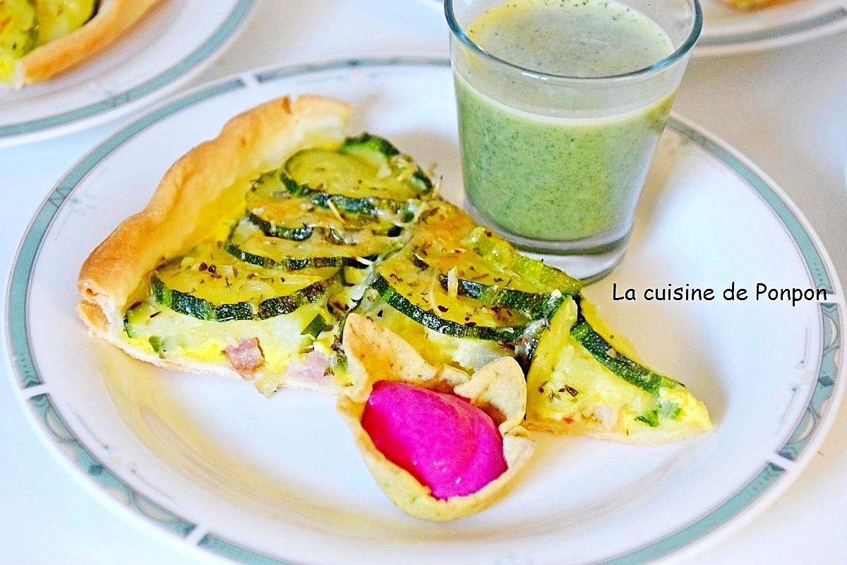 recette Tarte aux courgettes à l'ail des ours et soupe à l'ortie