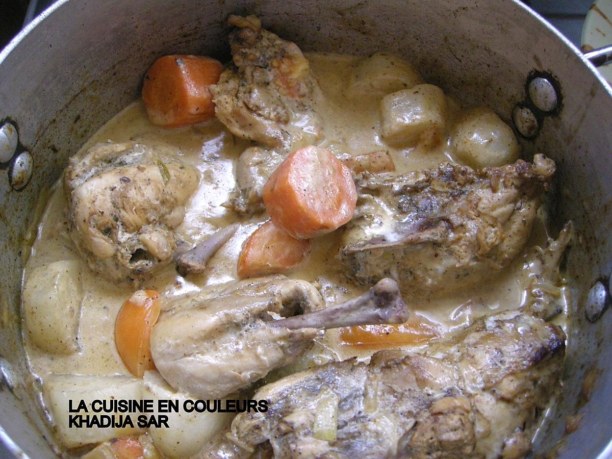 recette Poulet au lait de coco /Petits paniers