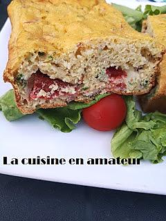 recette Cake bacon tomates léger