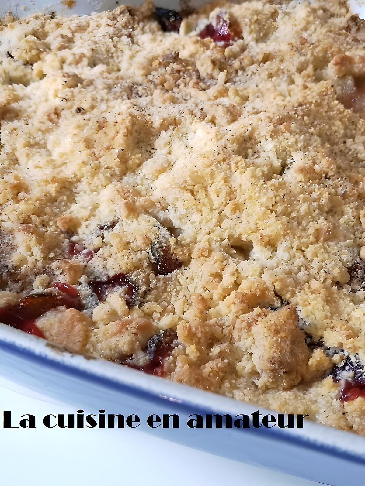 recette crumble aux prunes sauvages