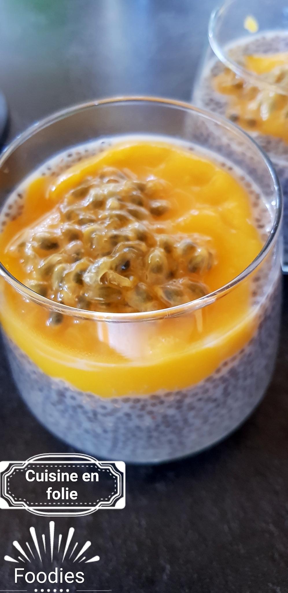 recette Graines de chia, coco-mangue-passion