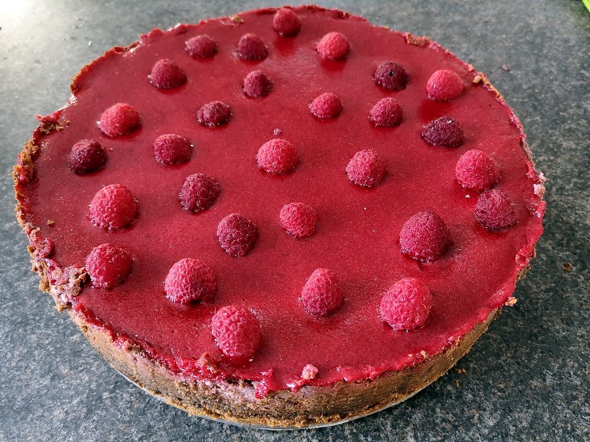 recette Cheesecake aux mures et son coulis de famboise