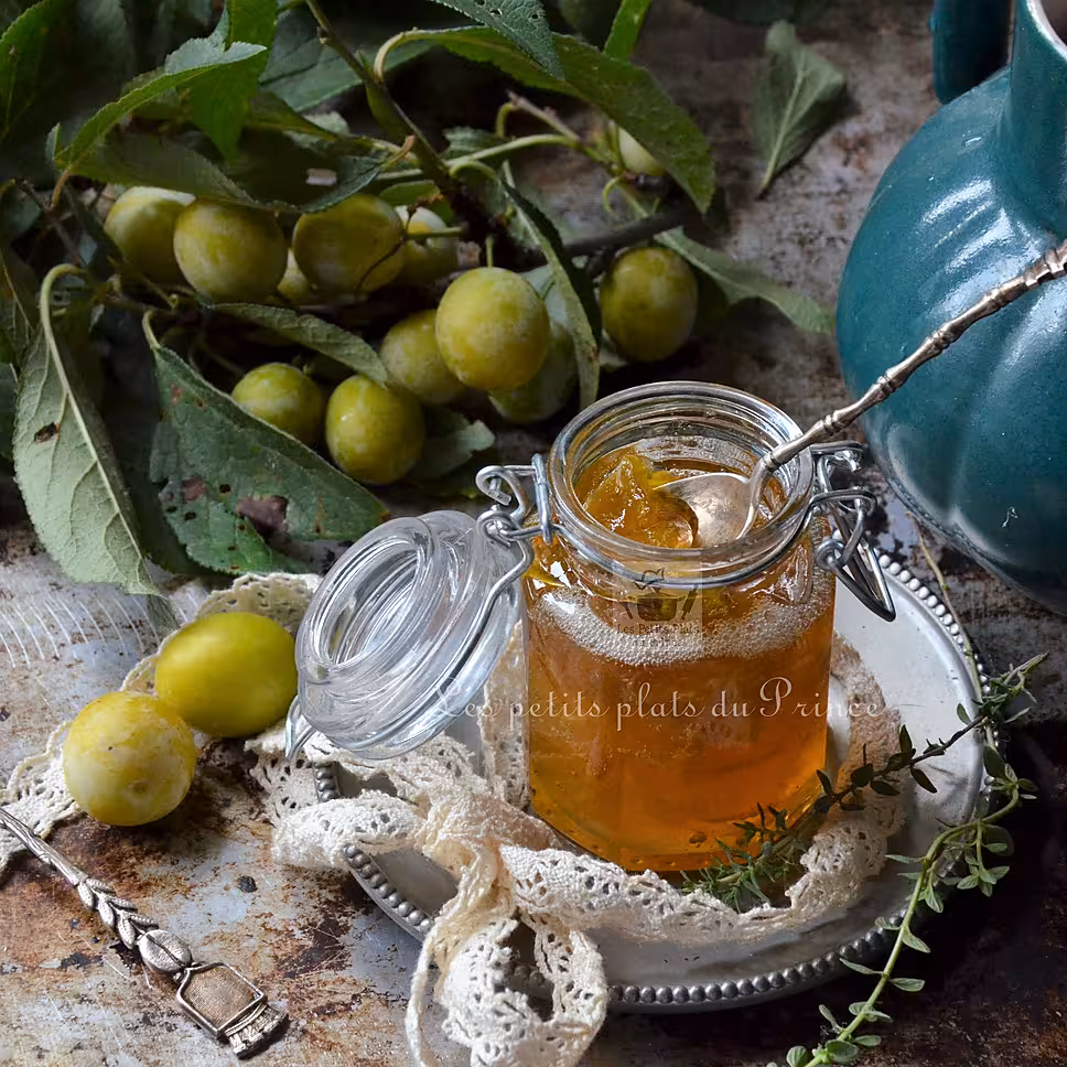 recette Confiture de mirabelle et thym du jardin
