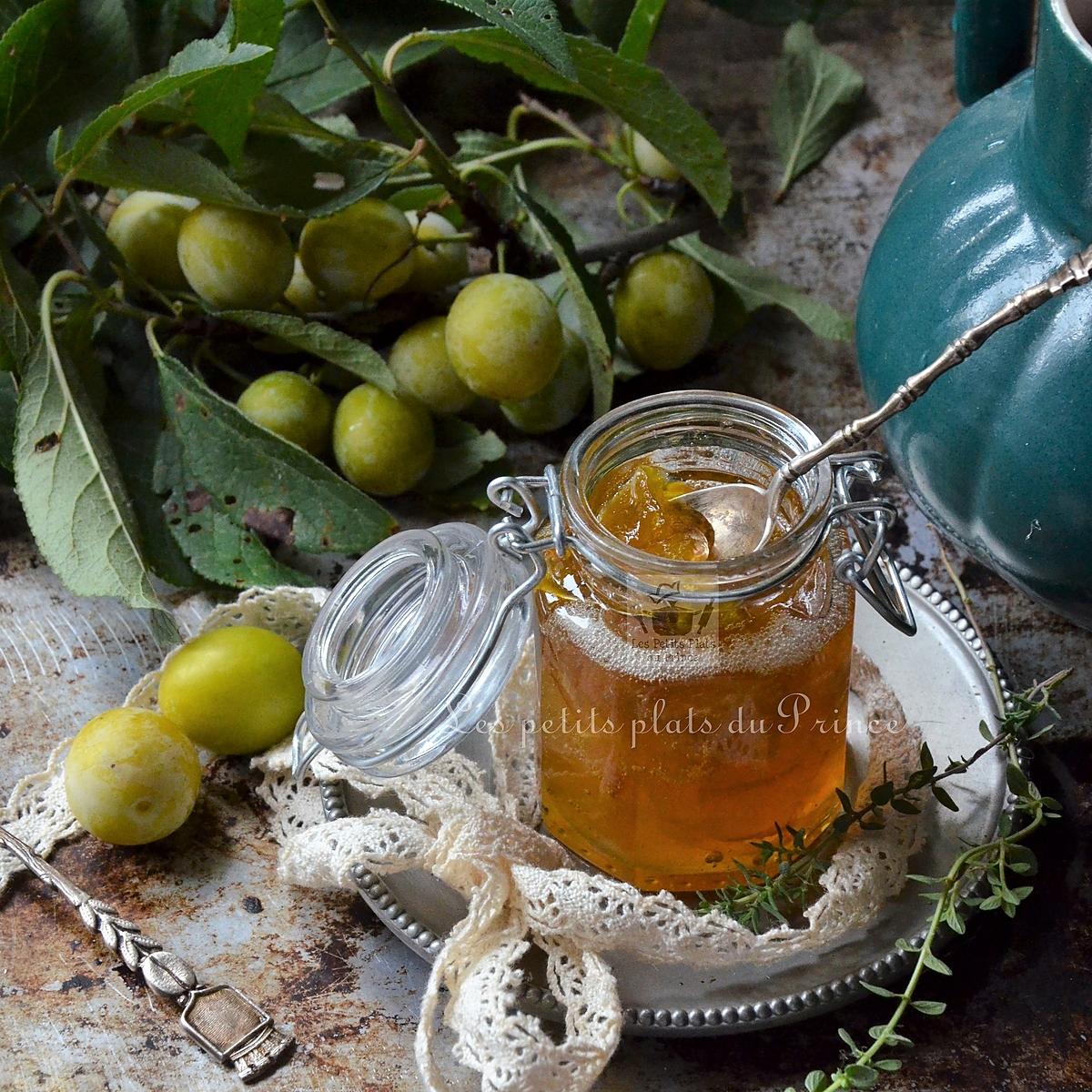 recette Confiture de mirabelle et thym du jardin