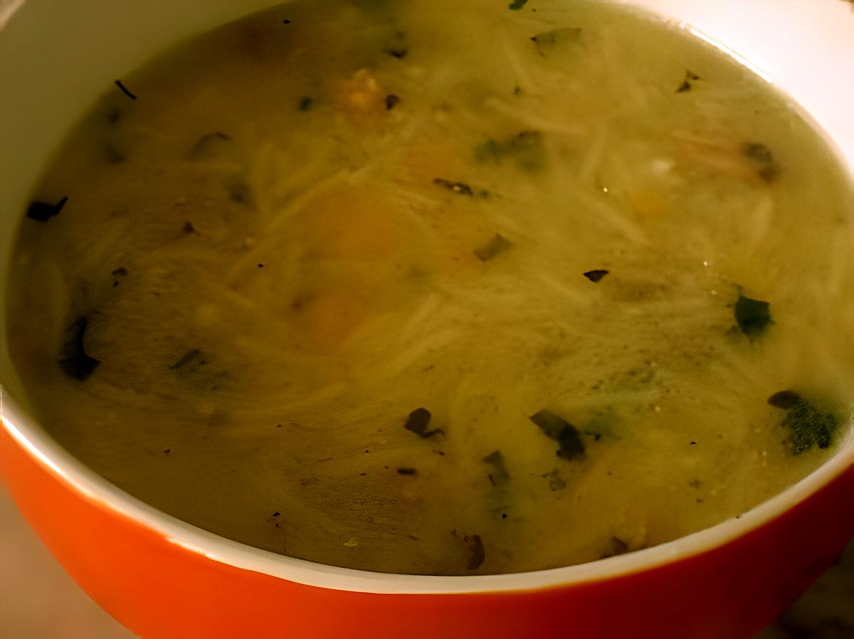 recette Chorba beida (soupe blanche algéroise)
