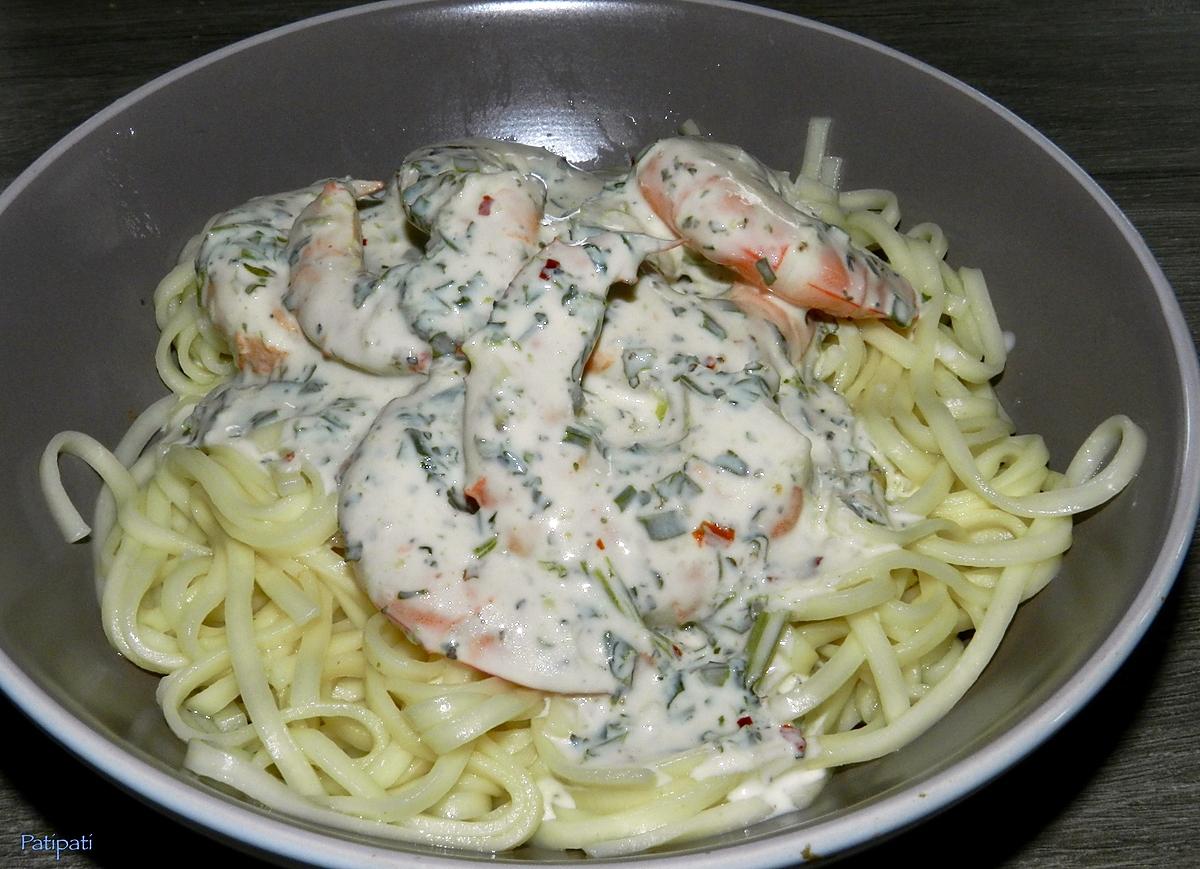 recette SCAMPIS AUX FINES HERBES